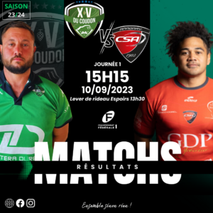 Résultats des matchs XV DU COUDON VS ANNONAY